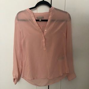 Pink silk blouse